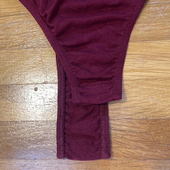 *last chance!!* LUSH | Women’s maroon deep v-neck sleeveless tank top bodysuit - Picture 3 of 15